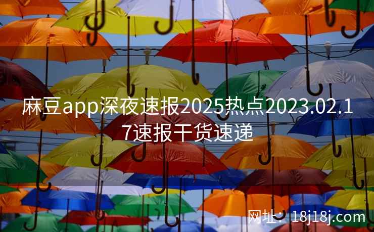 麻豆app深夜速报2025热点2023.02.17速报干货速递