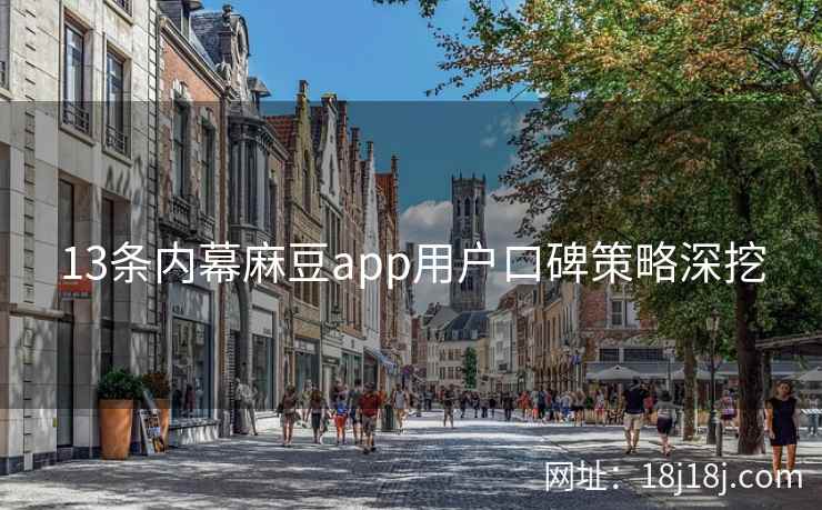 13条内幕麻豆app用户口碑策略深挖